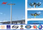 Q345 Steel HDG 40M 60 Lamps High Mast Tower Steel Square Light Poles 15 Years