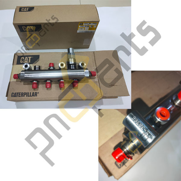 E320D C6.4 Engine Fuel Rail 4383416 Common Rail Pipe For CAT Excavator