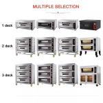 2 trays 0.2kw Stainless Steel Commercial Pizza Oven Machine User friendly