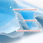 High Filtration 3 Ply Face Mask Latex Free Eco Friendly Food Processing Use