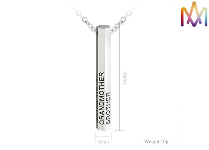Stereoscopic 10g Hexagon Engraved Pendant Necklace
