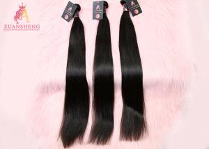 Quality No Tangle Remy Human Hair Weave / Full And Thick Silky Straight Hair Bundles wholesale