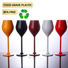 Reusable Food Grade Plastic Acrylic Champagne Flutes Dishwasher Safe Veuve