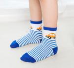 Jacquard Car Logo Kids Pop Socks , Cartoon Kids Winter Socks Customized Size