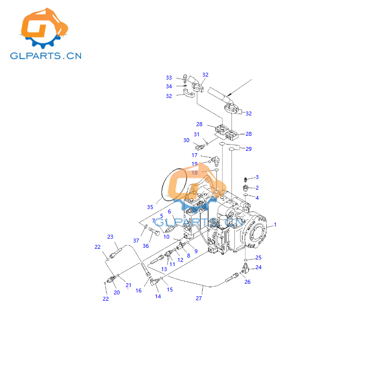 708-2L-00760 Excavator Main Hydraulic Pump PC750 PC800-7 708-2L-00761 For Komatsu