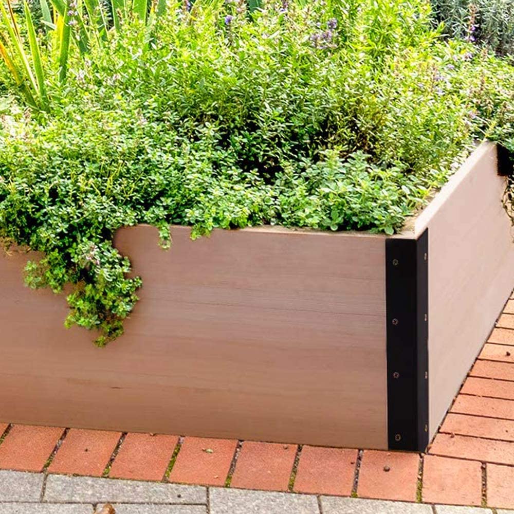 Reinforcing Garden Bed Corner Bracket with L Shape Carbon Steel Bar Hardware Included