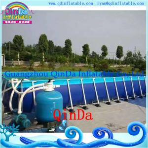 Quality PVC tarpaulin metal frame pool,removable metal frame swimming pool wholesale