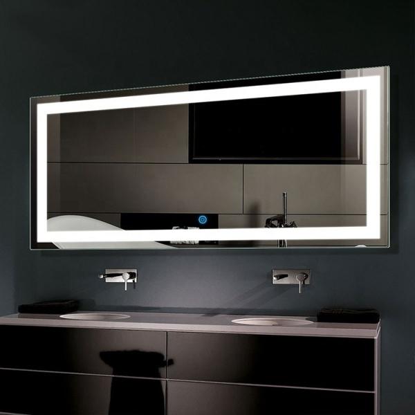 Hotel and Barbershop Interior Decorative Rectangle Led Bathroom Vanity