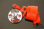Black Nickle Custom Award Medals With Woven Ribbon Medaille For Club