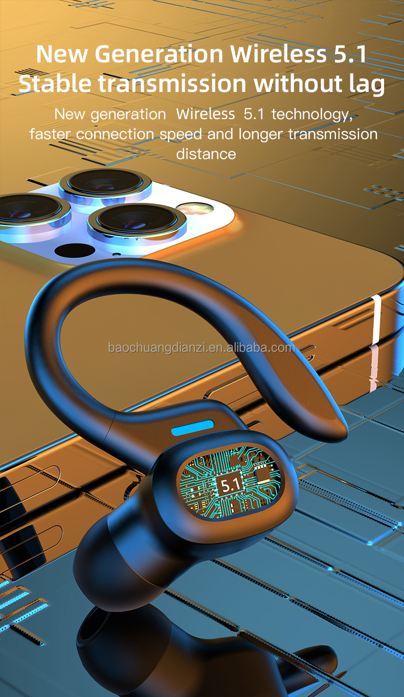 Transmission Distance 10-15M OWS Wireless Stereo Earphones for Outdoor Activities
