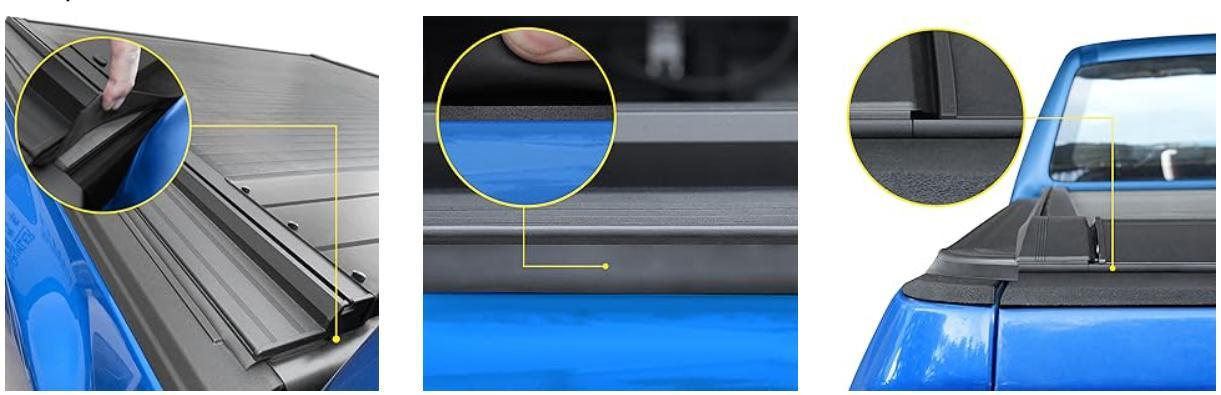 Manual Pickup Truck Bed Aluminum Hard Retractable Tonneau Cover for Ford