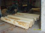 White / Brown Birch Rotary Cut Wood Veneer , Quilted Maple Veneer