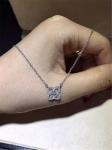 full diamonds necklace 18kt gold with white gold