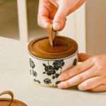 Customized Color Ceramic Tea Canister Perfect for Storing Jewelry Small Kitchen