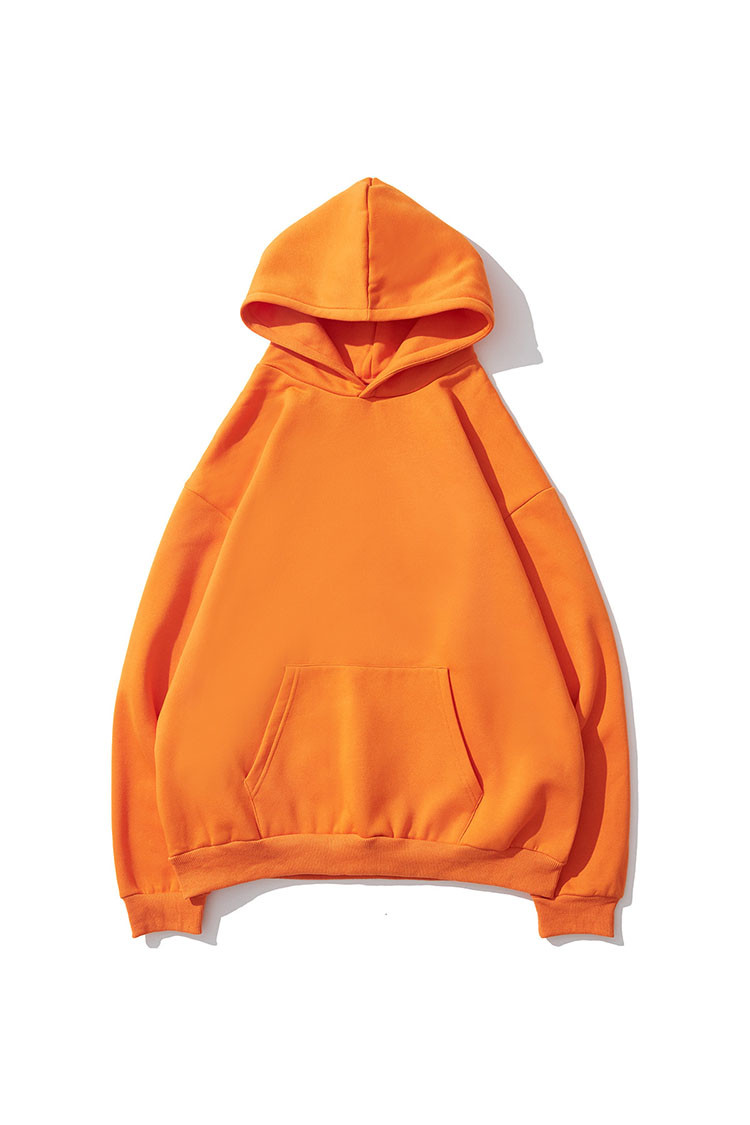 Embroidery Drawstrings Unisex Oversized Plain Cotton Hoodies