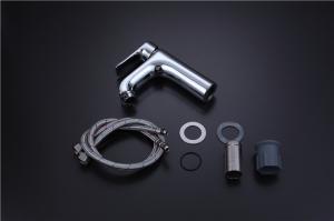 Quality Single Handle Vanity Sink Faucets Brass Mixer Tap Black Surface Ceramic Valve Core wholesale