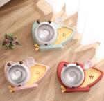 Automatic Cat Dry Food Dispenser ABS Raised Dog Bowls With Microchip