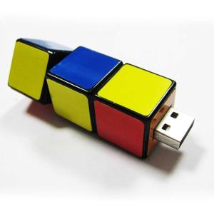 Quality Magic Cube Plastic USB Flash Drive, Logo Custom Sticker USB Memory Stick 1GB 2GB wholesale