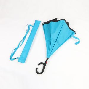 Quality Automatic Reverse Inverted Umbrella Black And Blue Inverted Fiberglass Umbrella wholesale