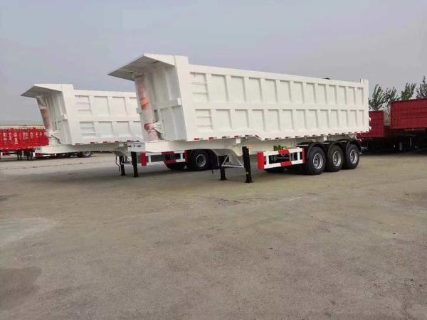 3 Axles 80-100tons 45cbm Rear Dumper Trailer Dump Tipper Semi Trailer in High
