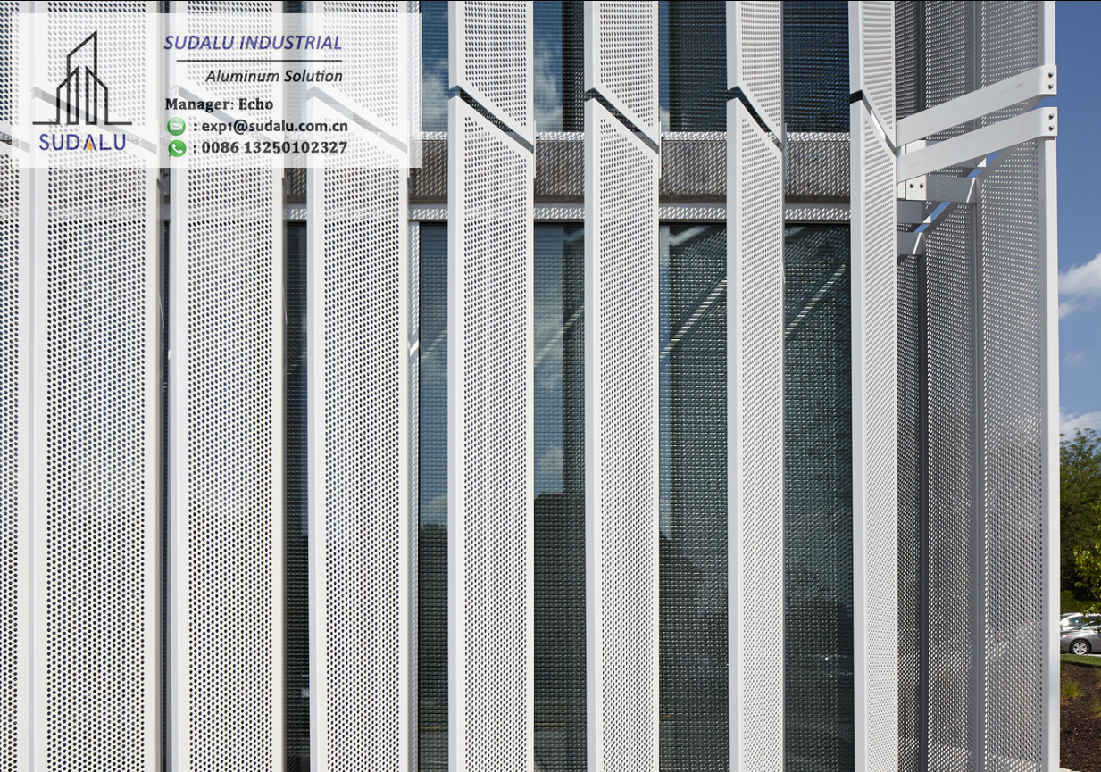SUDALU Solar Shape Aluminum Facade Cladding Panel for Outdoor Decoration Metal Perforated Panel