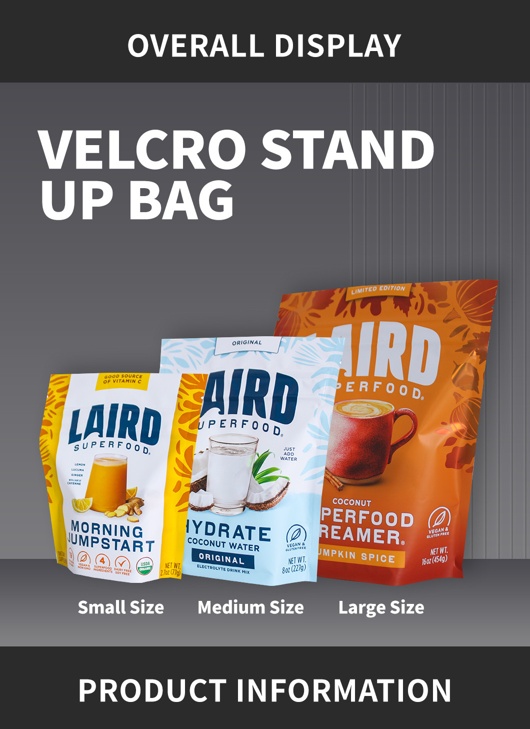 Customized 250g Dried Food Packaging Bag Non Toxic