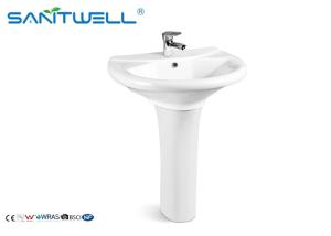 Quality Floor standing bathroom wash basins , Ceramic classic pedestal basin wholesale