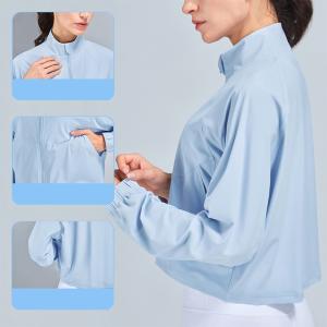 Quality Equestrian Long Sleeve Horse Riding Tops High Neck Lock Zipper 4 Colors wholesale