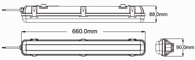 Replacement for T8 LED tube IP65 LED tri-proof 110lm/w 5 years warranty