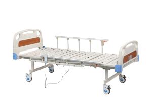 Two function electric medical hospital bed with ABS head and foot board