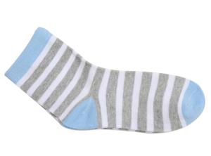 Quality 2016 Delicate spring striped design knitted breathable cotton juniors crew socks wholesale