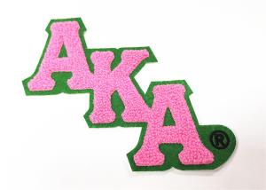 Quality Greek Chenille Letter Patches Varsity Jackets Style Good Colorfastness wholesale