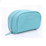 Small Durable PU Leather Plain Travel Cosmetic Bags OEM 16*9*5 cm