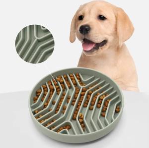 Quality Silicone Slow Pet Food Bowl Non Slip Non Displacement Dog Slow Eating Bowl wholesale
