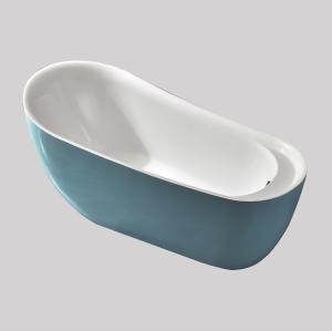 Quality Contemporary Blue Freestanding Whirlpool Bath 1800mm Single Ended wholesale