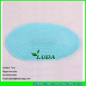 Quality LUDA pp straw braided placemat hot sale plastic oval placemats wholesale