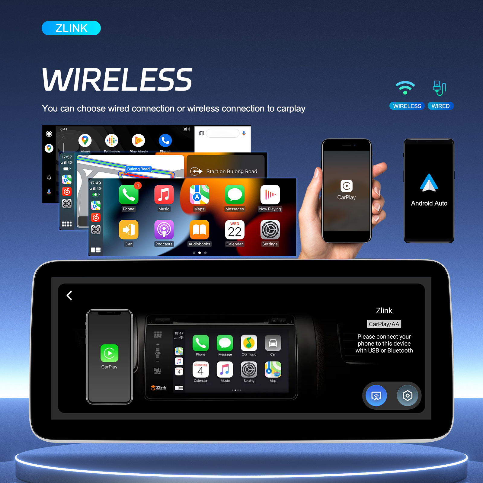 12.3" Android Car Radio with 8 Core 4G 64G Carplay DSP BT WIFI Navigation GPS DVD Player