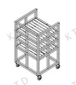 Quality Vertical Industrial Trolley Stainless Steel Baking Plate Roller Trolley wholesale