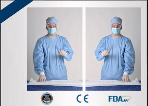 Quality Eco Friendly Disposable Non Woven Isolation Gown With Fluid Resistance wholesale