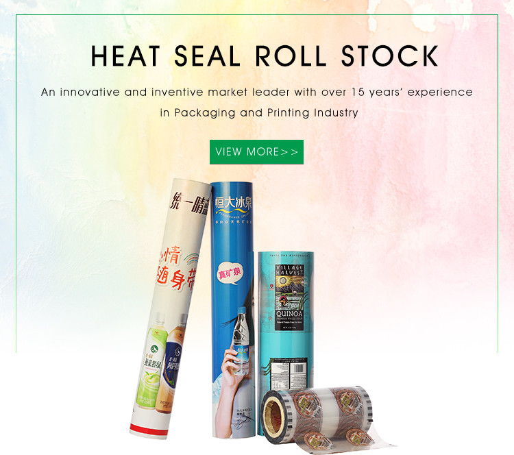 Plastic Food Packaging Film Roll 30 Microns Leak Proof 10 Colors