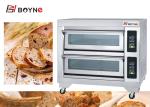 Industrial Baking Oven Double Layer Four Trays Stainless Steel