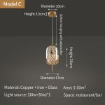Nordic Full Copper Lamp Luxury Post-modern Crystal Chandelier(WH-AP-554)