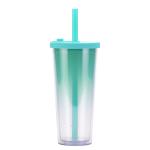 Acrylic Tumblers With Lids And Straws Skinny 16oz Double Wall
