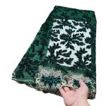 Water Soluble Supoo Tulle Lace with Velvet African Lace/Senegal Fabric Wedding