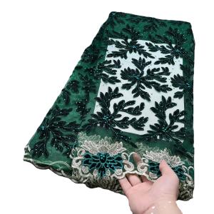 Quality Other Decoration Supoo Tulle Lace with Velvet African Lace/Senegal Fabric Wedding Dress wholesale