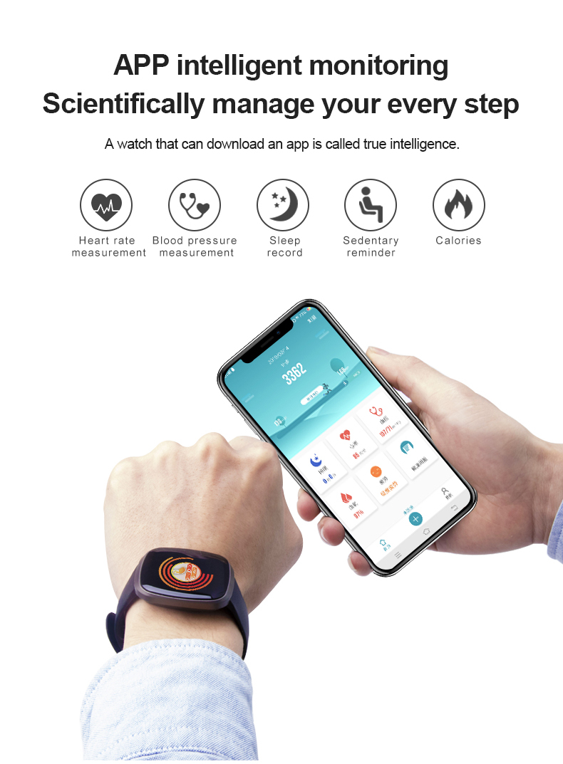 GT105 BLE Calling Smartwatch 170mA Battery Blood Pressure Wristwatch Bracelet Android Heart Rate apply to Apple