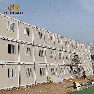 Quality 3 Floors Flat Pack Modular Green Container Camp Buildings wholesale