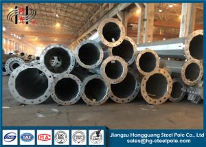 Quality Direct Buried Galvanized Steel Pole , Transmission Lines Steel Power Pole wholesale