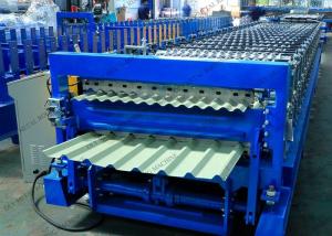 Quality 12000kg Plc 80mm Double Layer Roll Forming Machine For Metal Roofing wholesale