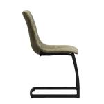 Elegant Green PU Metal Frame 900mm 46mm Modern Leisure Chair